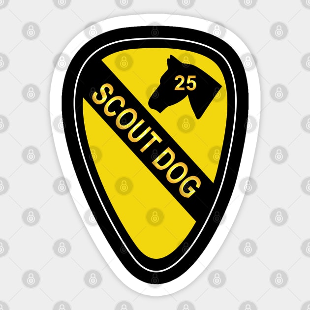 25th Scout Dog Platoon 1st Cav wo Txt Sticker by twix123844